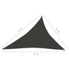 Uždanga nuo saulės, juodos spalvos, 3x4x5m, HDPE, 160g/m²