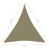 Uždanga nuo saulės, kreminė, 5x6x6m, oksfordo audinys