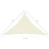 Uždanga nuo saulės, kreminės spalvos, 3x3x4,2m, HDPE, 160g/m²