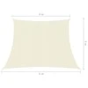 Uždanga nuo saulės, kreminės spalvos, 4/5x3m, HDPE, 160g/m²