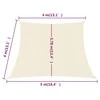 Uždanga nuo saulės, kreminės spalvos, 4/5x4m, HDPE, 160g/m²