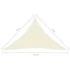 Uždanga nuo saulės, kreminės spalvos, 4x4x5,8m, HDPE, 160g/m²