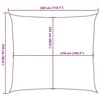 Uždanga nuo saulės, oranžinės spalvos, 2,5x3m, HDPE, 160g/m²