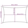 Uždanga nuo saulės, rudos spalvos, 3x5m, HDPE, 160g/m²