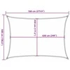 Uždanga nuo saulės, rudos spalvos, 5x7m, HDPE, 160g/m²
