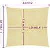 Uždanga nuo saulės, smėlio spalvos, 2,5x2,5m, HDPE, 160g/m²