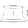 Uždanga nuo saulės, smėlio spalvos, 3/4x2m, HDPE, 160g/m²