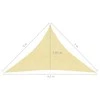 Uždanga nuo saulės, smėlio spalvos, 3x3x4,2m, HDPE, 160g/m²