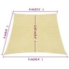 Uždanga nuo saulės, smėlio spalvos, 4/5x3m, HDPE, 160g/m²