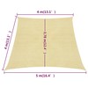 Uždanga nuo saulės, smėlio spalvos, 4/5x4m, HDPE, 160g/m²
