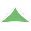 Uždanga nuo saulės, šviesiai žalia, 5x5x6m, HDPE, 160g/m²