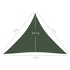 Uždanga nuo saulės, tamsiai žalia, 3x3x3m, HDPE, 160g/m²