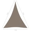 Uždanga nuo saulės, taupe, 4x4x5m, oksfordo audinys, trikampė