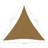 Uždanga nuo saulės, taupe spalvos, 4,5x4,5x4,5m, HDPE, 160g/m²