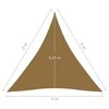 Uždanga nuo saulės, taupe spalvos, 4x4x4m, HDPE, 160g/m²