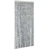 Užuolaida nuo musių, juodos/baltos spalvos, 100x200cm, šenilis