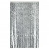 Užuolaida nuo musių, pilka/juoda/balta, 118x220cm, šenilis