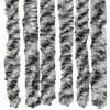 Užuolaida nuo musių, pilka/juoda/balta, 100x230cm, šenilis