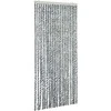 Užuolaida nuo musių, pilka/juoda/balta, 100x220cm, šenilis