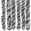 Užuolaida nuo musių, pilka/juoda/balta, 100x220cm, šenilis