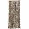 Užuolaida nuo musių, ruda ir balta, 100x230cm, šenilis