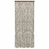 Užuolaida nuo musių, taupe ir balta, 100x200cm, šenilis