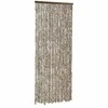 Užuolaida nuo musių, taupe ir balta, 56x200cm, šenilis