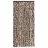 Užuolaida nuo vabzdžių, ruda ir balta, 90x220cm, šenilis