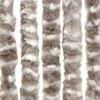 Užuolaida nuo vabzdžių, taupe ir balta, 90x220cm, šenilis