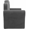 Vaikiška dvivietė sofa, antracito spalvos, minkštas pliušas
