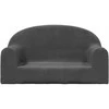 Vaikiška dvivietė sofa, antracito spalvos, minkštas pliušas