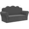 Vaikiška dvivietė sofa-lova, antracito, minkštas pliušas