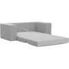 Vaikiška dvivietė sofa-lova, šviesiai pilka, minkštas pliušas