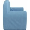 Vaikiška dvivietė sofa, mėlynos spalvos, minkštas pliušas