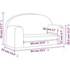Vaikiška dvivietė sofa, mėlynos spalvos, minkštas pliušas