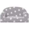 Vaikiška dvivietė sofa, pilka, minkštas pliušas, su žvaigždėmis
