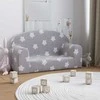 Vaikiška dvivietė sofa, pilka, minkštas pliušas, su žvaigždėmis