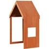 Vaikiška lova su stogeliu, vaško ruda, 90x190cm, pušies masyvas