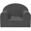 Vaikiška sofa, antracito spalvos, minkštas pliušas