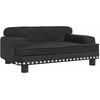Vaikiška sofa, juodos spalvos, 70x45x30cm, aksomas