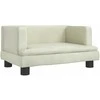 Vaikiška sofa, kreminės spalvos, 60x40x30cm, aksomas