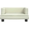 Vaikiška sofa, kreminės spalvos, 60x40x30cm, dirbtinė oda