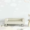 Vaikiška sofa, kreminės spalvos, 70x45x26,5cm, aksomas