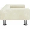 Vaikiška sofa, kreminės spalvos, 70x45x26,5cm, aksomas