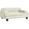 Vaikiška sofa, kreminės spalvos, 70x45x30cm, aksomas