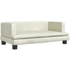 Vaikiška sofa, kreminės spalvos, 80x45x30cm, aksomas