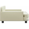 Vaikiška sofa, kreminės spalvos, 90x53x30cm, dirbtinė oda