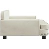 Vaikiška sofa, kreminės spalvos, 90x53x30cm, aksomas