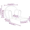 Vaikiška sofa-lova, mėlynos spalvos, minkštas pliušas