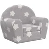 Vaikiška sofa-lova, pilka, minkštas pliušas, su žvaigždėmis